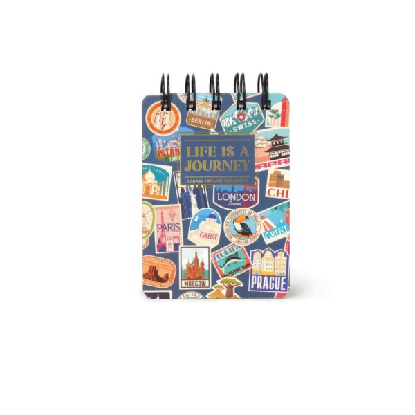 LINED SPIRAL- BOUND NOTEPAD - SPIRAL NOTEPAD - MINI - TRAVEL STICKERS su linait