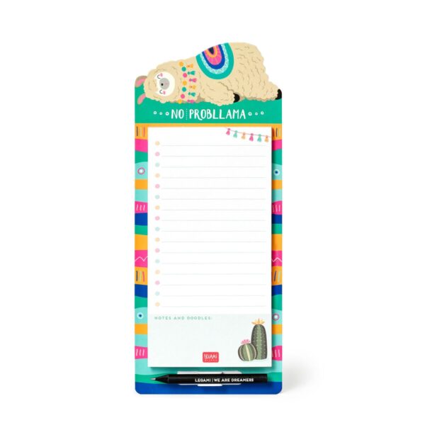 MAGN. NOTEPAD WITH 60 SHEETS - DON'T FORGET - LLAMA su linait