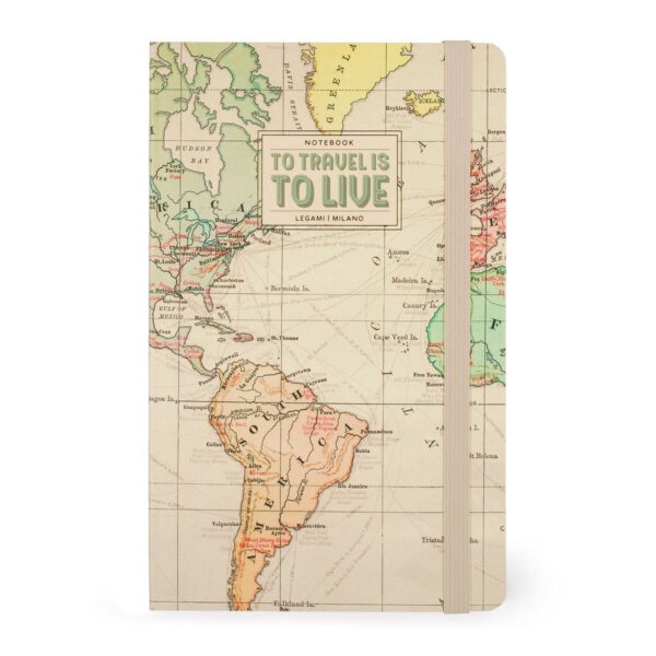 LINED NOTEBOOK - PHOTO NOTEBOOK - MEDIUM - TRAVEL su linait