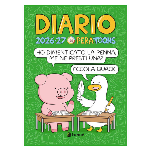 Diario PeraToons 2026/27 10 mesi datato 14x19 cm su linait