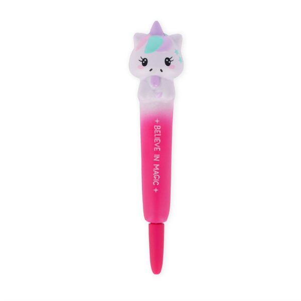 Penna Gel Antistress Unicorn Squeezies Blu su linait