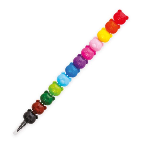 12 STACKABLE CRAYONS - DREAM IN COLOUR - TEDDY BEAR su linait