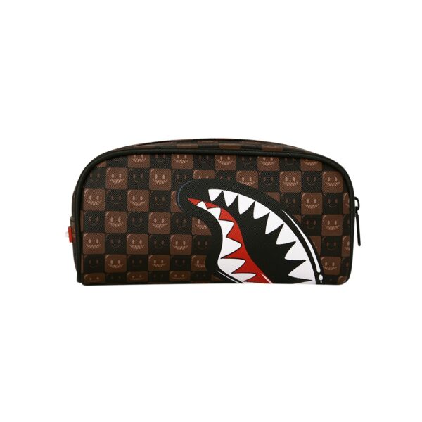 Astuccio Sprayground SHARKS IN PARIS WTF BUBBLE BROWN CHECK su linait