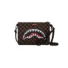 Pochette Sprayground SHARKS IN PARIS WTF BUBBLE BROWN CHECK su linait