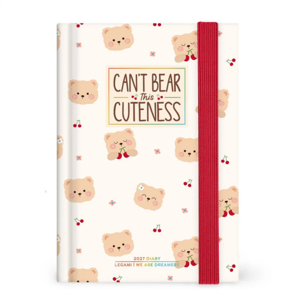 Agenda 12 Mesi Giornaliera Fotografica Legami Small 2027 Teddy Bear White su linait