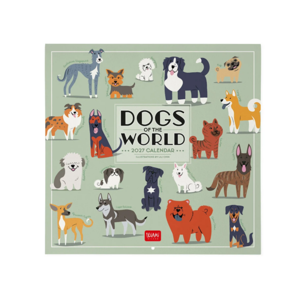 Calendario Da Parete Grande 12 Mesi Legami 2027 30x29 cm Dogs of the World su linait
