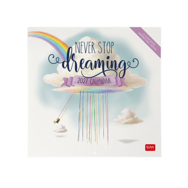 Calendario Da Parete Grande 12 Mesi Legami 2027 30x29 cm Never Stop Dreaming su linait