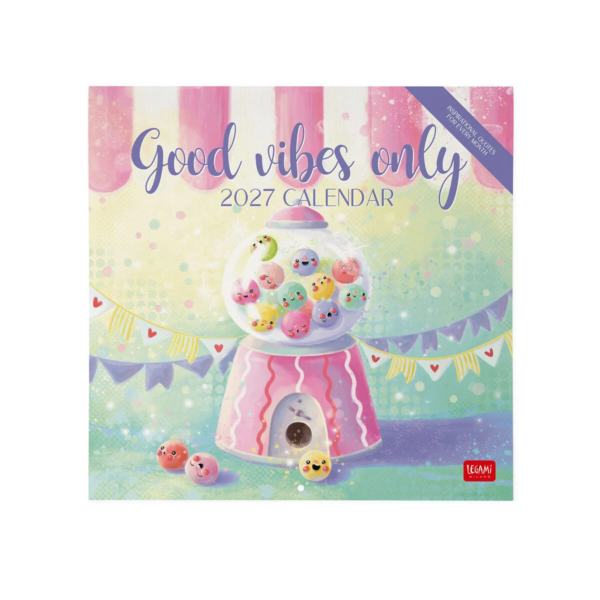 Calendario Da Parete Grande 12 Mesi Legami 2027 30x29 cm Good Vibes Only su linait