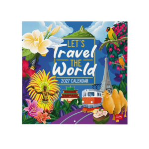 Calendario Da Parete Grande 12 Mesi Legami 2027 30x29 cm Let's Travel The World su linait