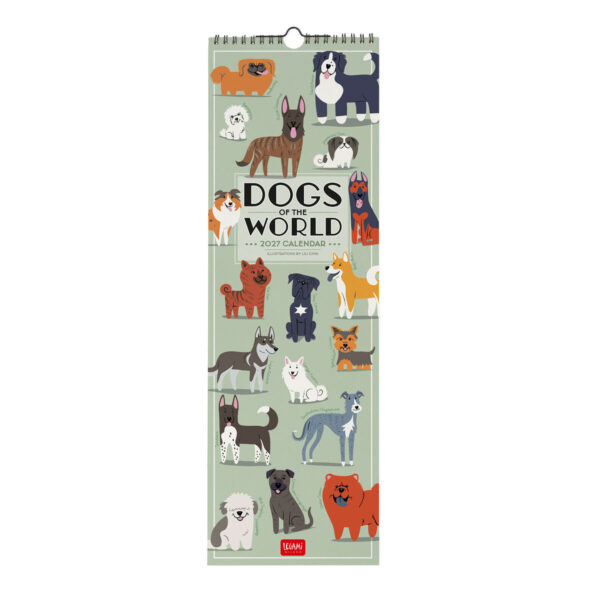 Calendario Da Parete 12 Mesi Legami 2027 16x49 cm Dogs of the World su linait