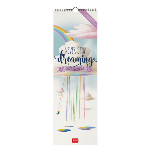 Calendario Da Parete 12 Mesi Legami 2027 16x49 cm Never Stop Dreaming su linait