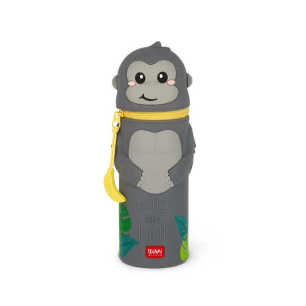Astuccio Legami 2 in 1 in morbido silicone Kawaii Gorilla su linait