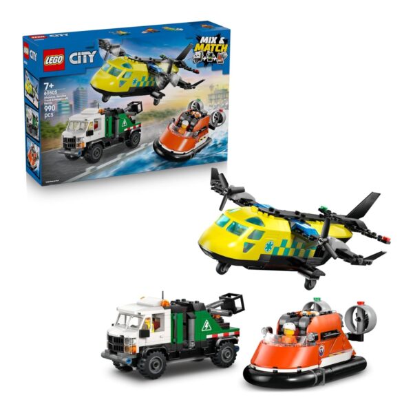 LEGO CITY GREAT VEHICLES Remix aereo, camion di servizio e hovercraft