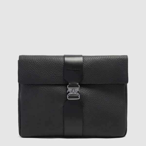 Pochette Uomo Piquadro Porta Tablet 13 In Pelle Materia Nero