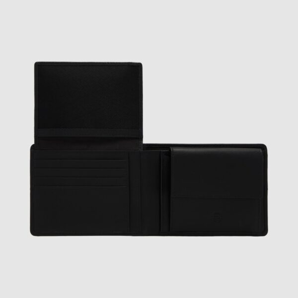 Portafoglio Uomo Piquadro Con Porta Documenti in Pelle SGL Nero