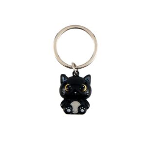 Portachiavi in metallo Black Cat