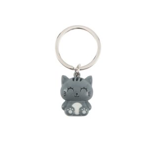 Portachiavi in metallo Grey Cat