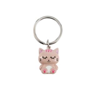 Portachiavi in metallo Pink Cat