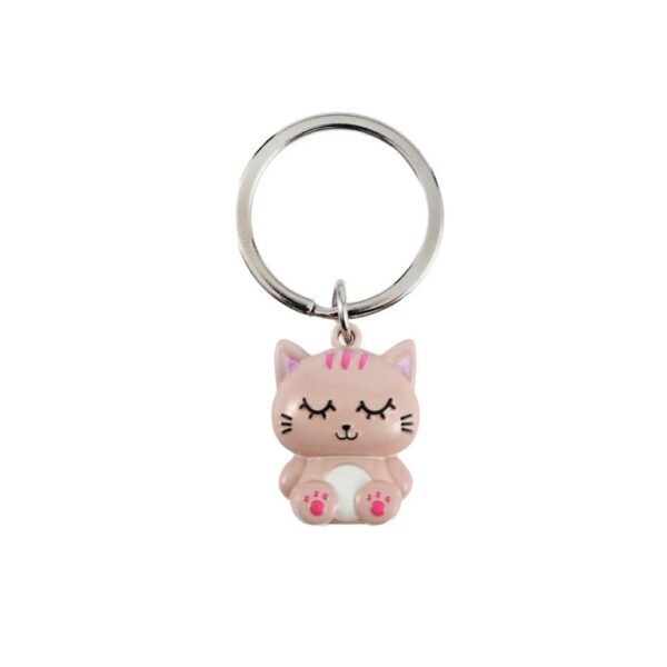 Portachiavi in metallo Pink Cat