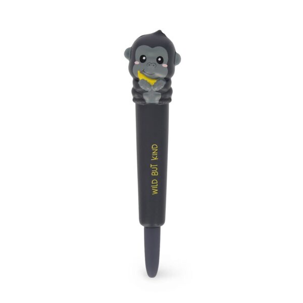 Penna Antistress Gorilla "Wild but Kind" Blu Squeezies su linait