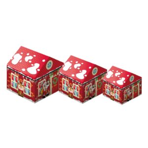 Scatola Matrioska Casetta XMAS Set 3 pz