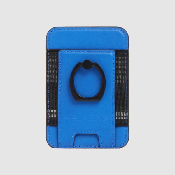 Portacarte Di Credito Piquadro MagSafe Con Anello In Pelle S145 Blu