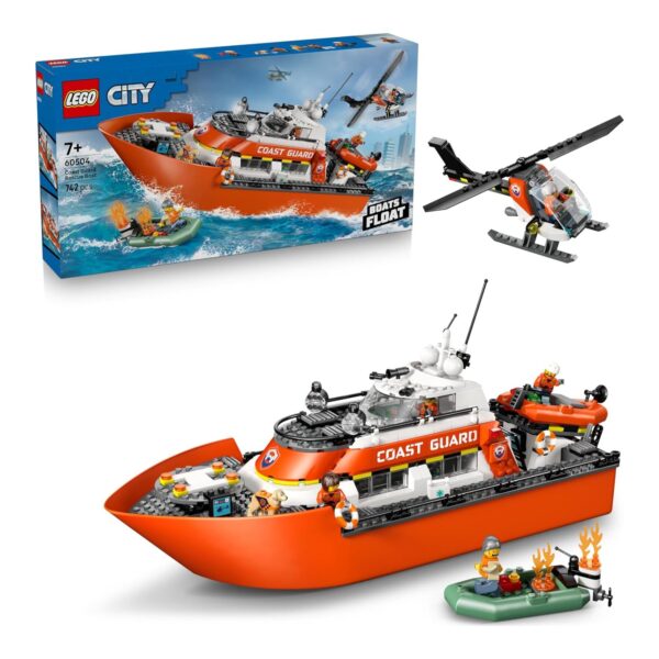 LEGO CITY EXPLORATION Motoscafo di soccorso ed elicottero della Guardia Costiera