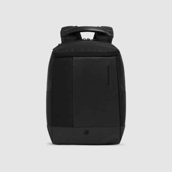 Zaino Da Viaggio Piquadro Porta Computer 13,3 In Pelle e Tessuto Sync Nero