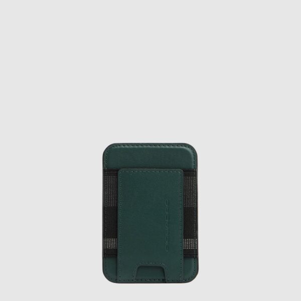 Portacarte Di Credito Piquadro MagSafe Con Elastico In Pelle S145 Verde