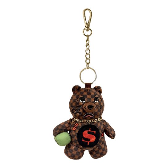 Portachiavi Sprayground SIP WTF BUBBLY BROWN CHECK