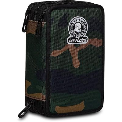 Astuccio 3 Zip Green Camo Invicta Fantasy