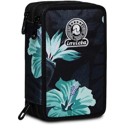 Astuccio 3 Zip Hibiscus Invicta Fantasy