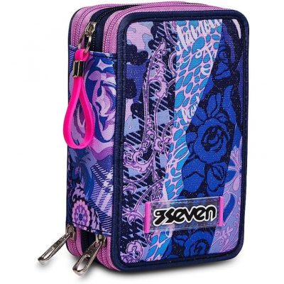 Astuccio 3 Zip Seven Dotcatty Girl