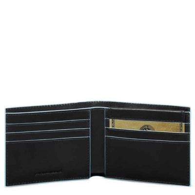 Portafoglio Piquadro mini uomo in pelle Blue Square nero