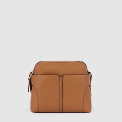 Tracolla Piquadro Donna Crossbody porta iPad Mini in Pelle Ray Cuoio