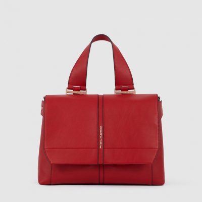 Tracolla Piquadro Donna Satchel porta iPad in Pelle Rosso